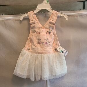 Adorable Pink Tulle Dress with Bunny Design